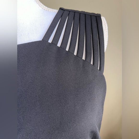 Antonio Melani Black Dress Size 8 Classy Sleeveless Zip Back Elegant - Picture 7 of 8